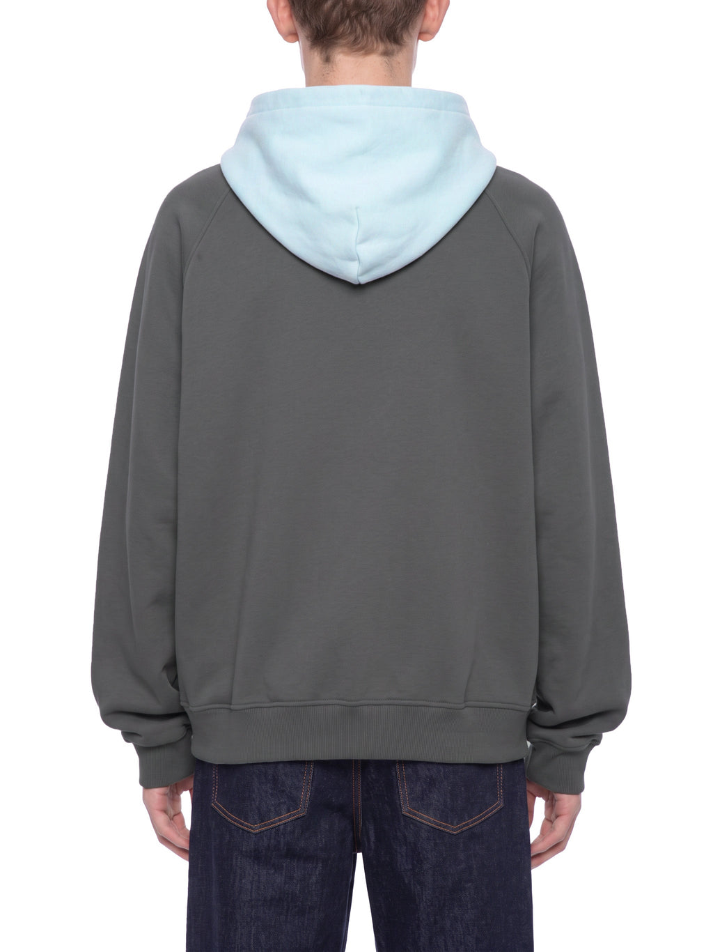 Unisex Fleece Raglan Color Block Hoodie