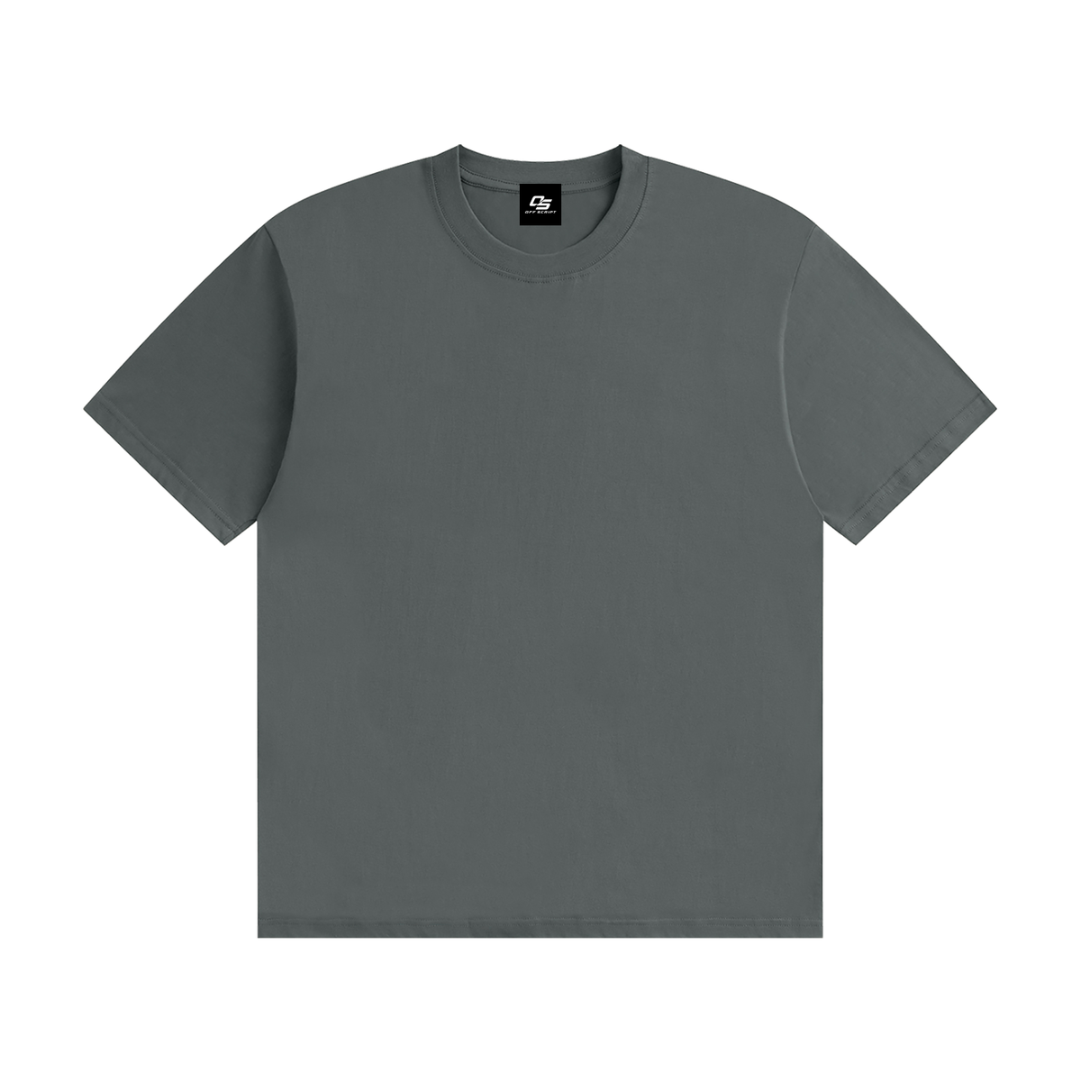 Grey Unisex Seamless Cotton T-Shirt front view