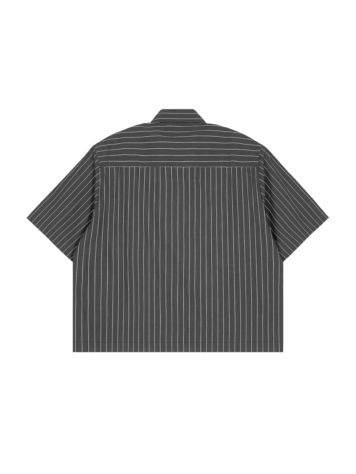 Unisex Striped Boxy Button-Up Shirt