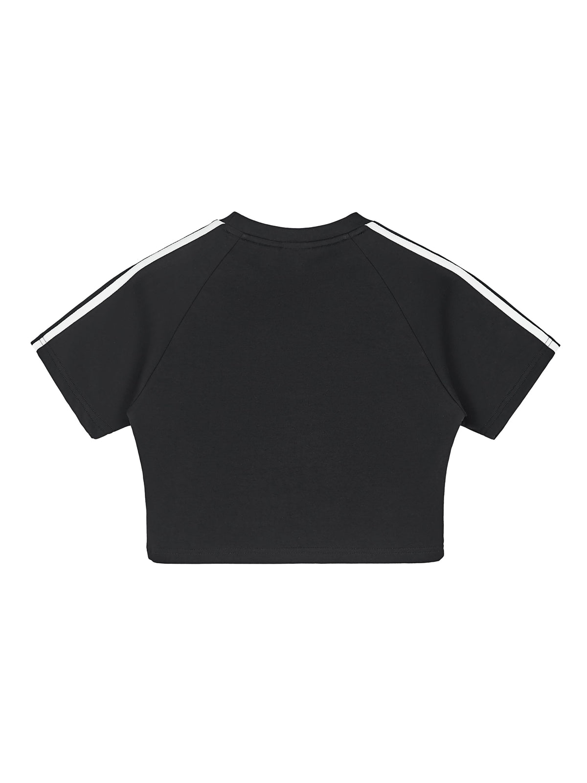 Black Women’s Taped Cooling Performance Crop Top back view