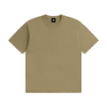 Khaki Unisex Seamless Cotton T-Shirt front view