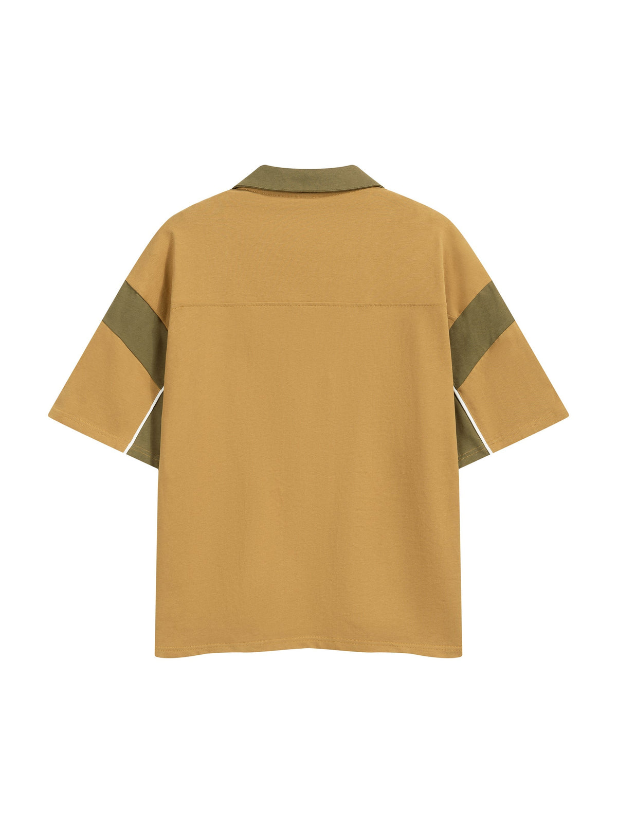 Unisex Boxy Colour Block Polo Shirt