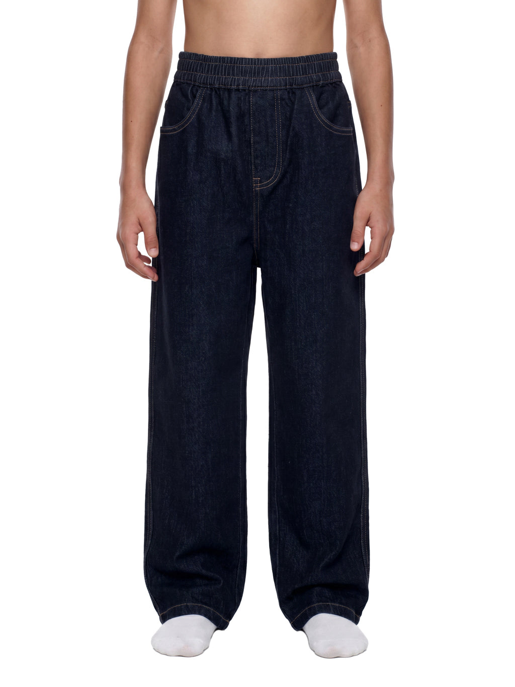 Kids' Straight-Leg Elastic-Waist Jeans