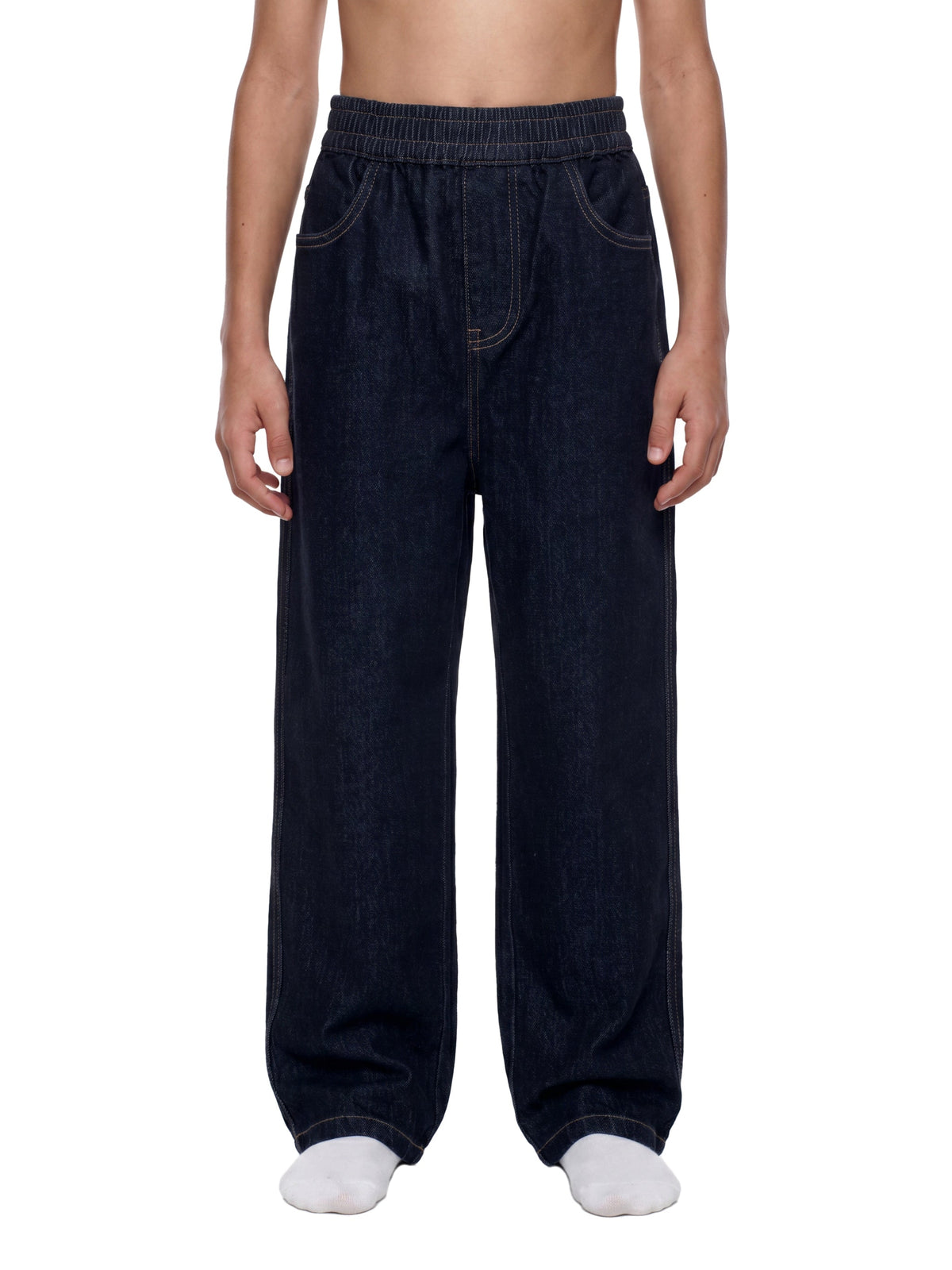 Kids' Straight-Leg Elastic-Waist Jeans