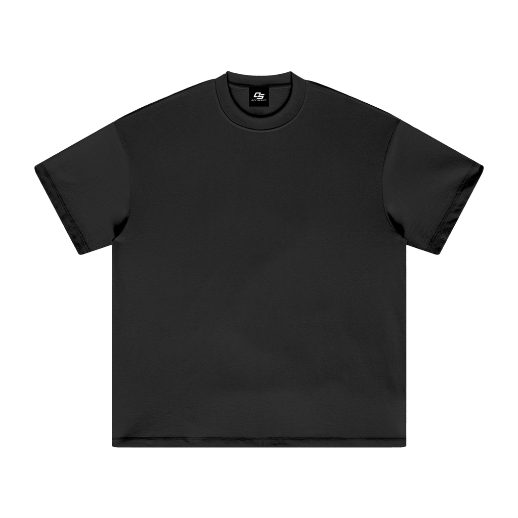 Unisex heavyweight Earth Tone T-shirt in Black – front product view