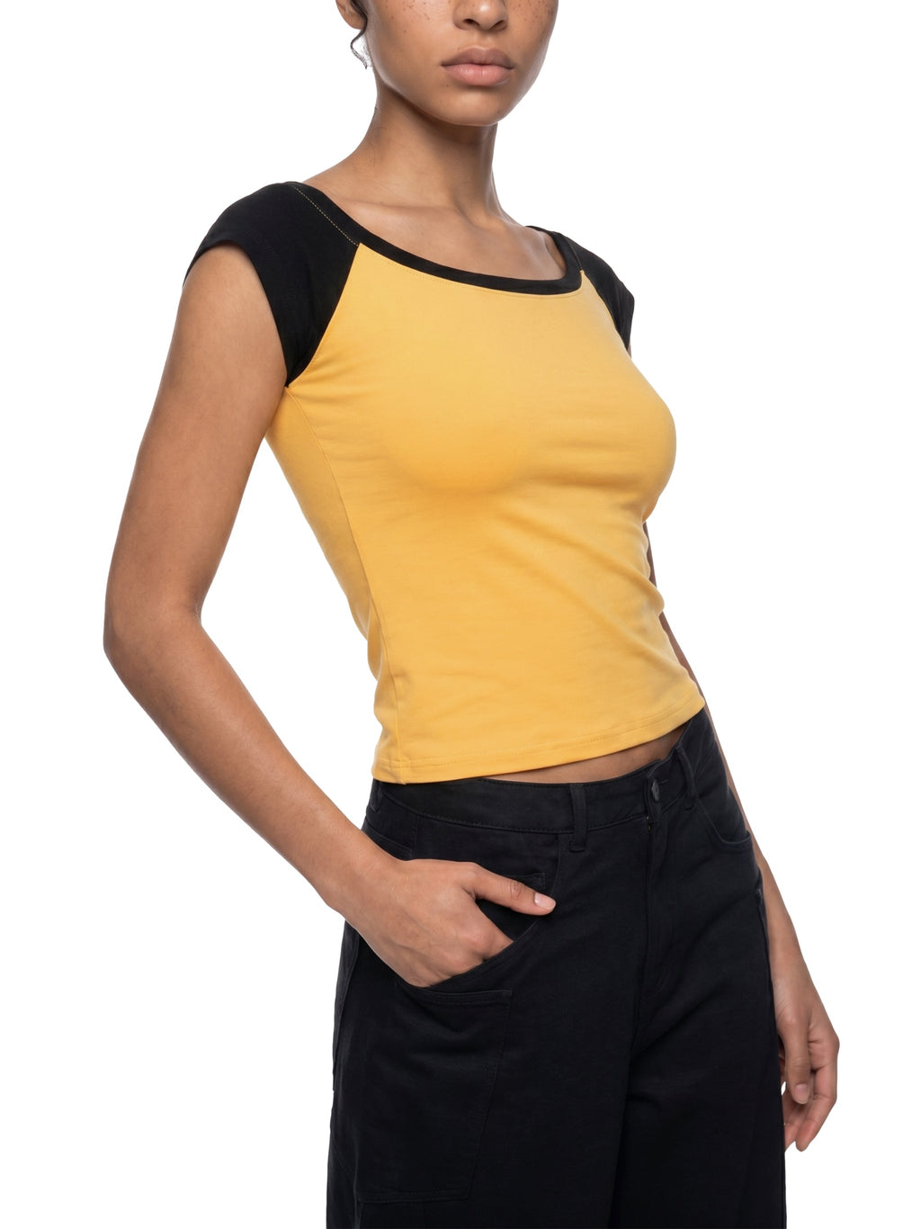 Women's Color Block Raglan Baby T-Shirt