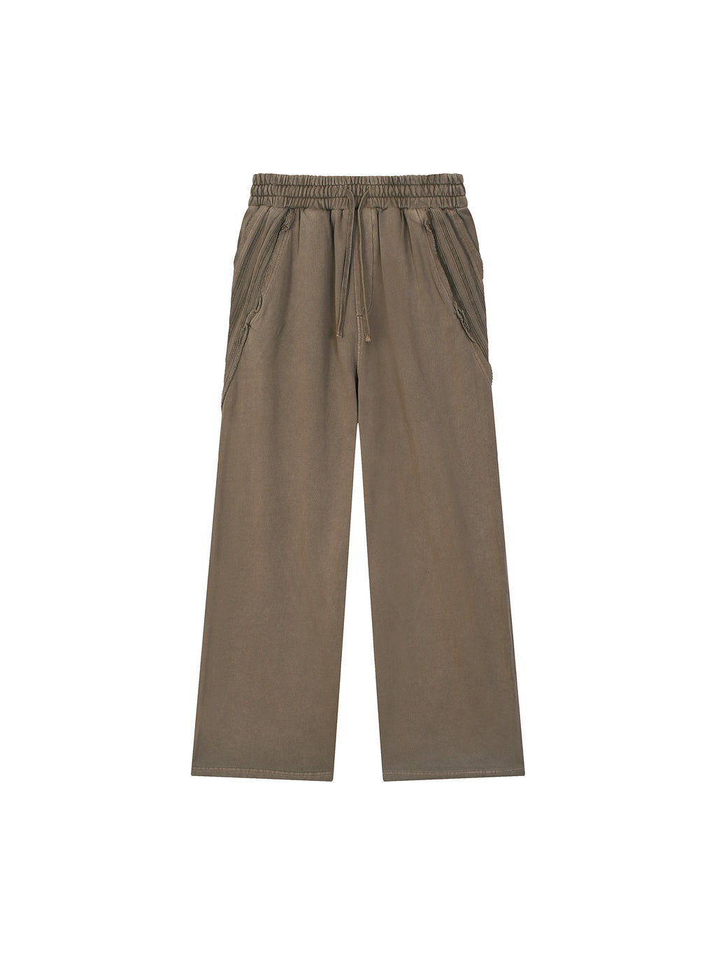 Snow Washed Tape Raw-Edge Sweatpants