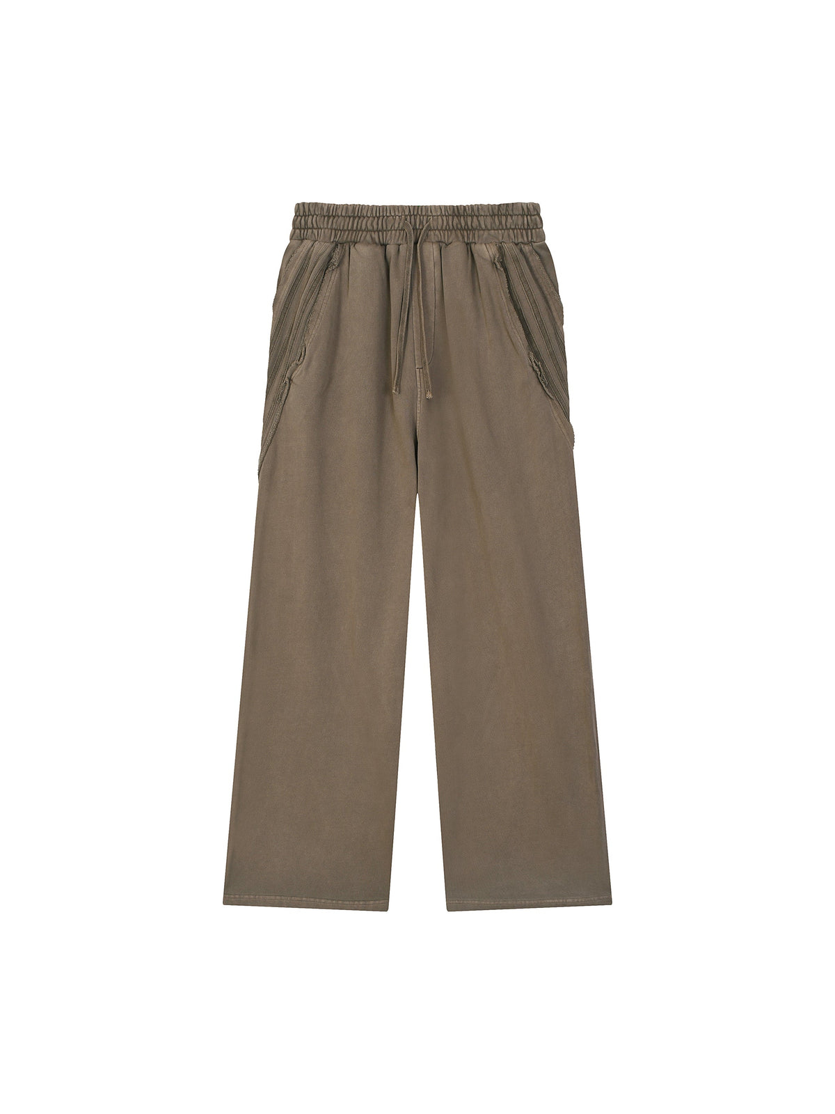 Snow Washed Tape Raw-Edge Sweatpants