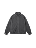 Unisex Vintage Wash Full Zip Mesh Jacket
