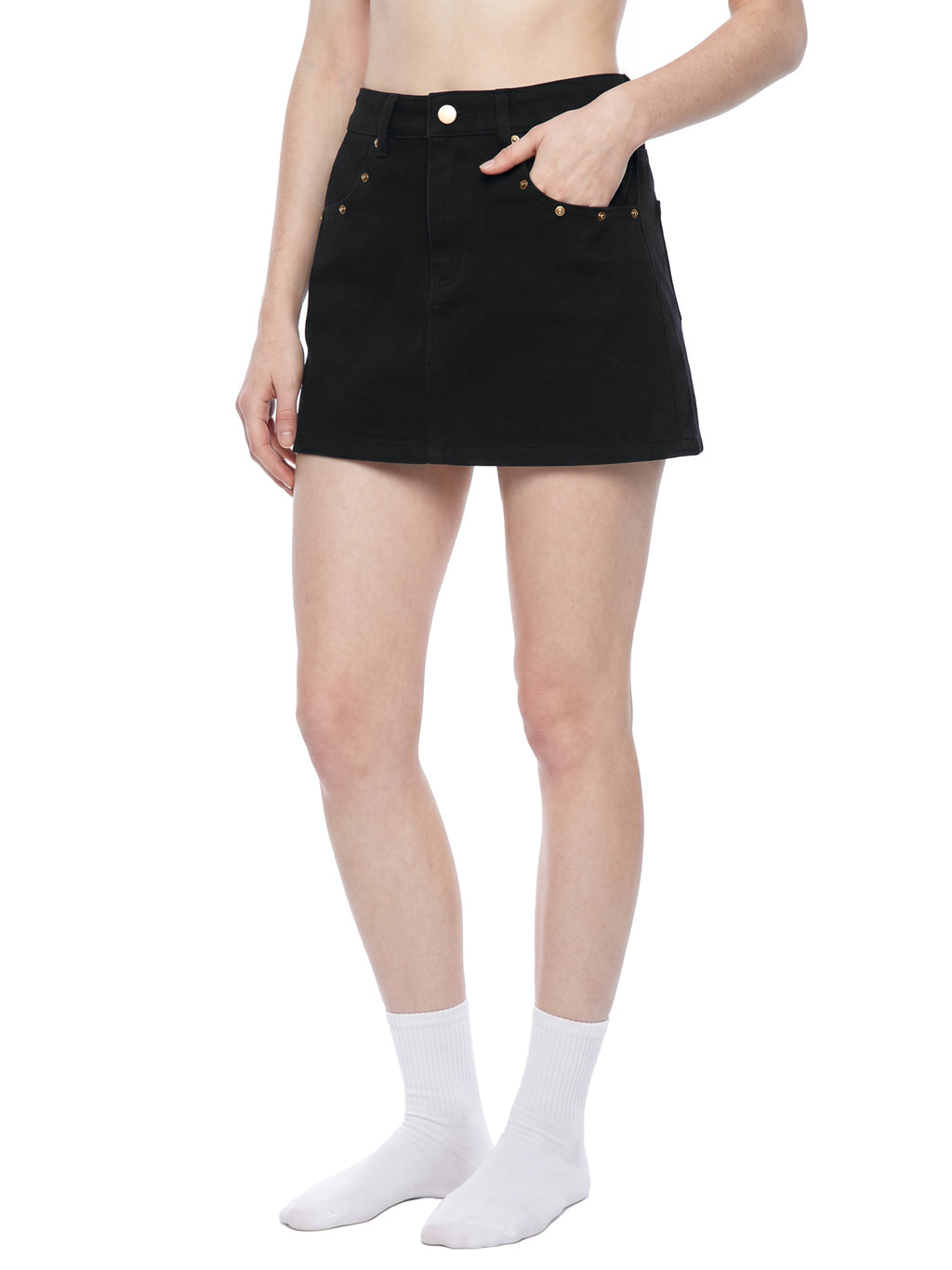 Women’s Studded Denim Mini Skirt
