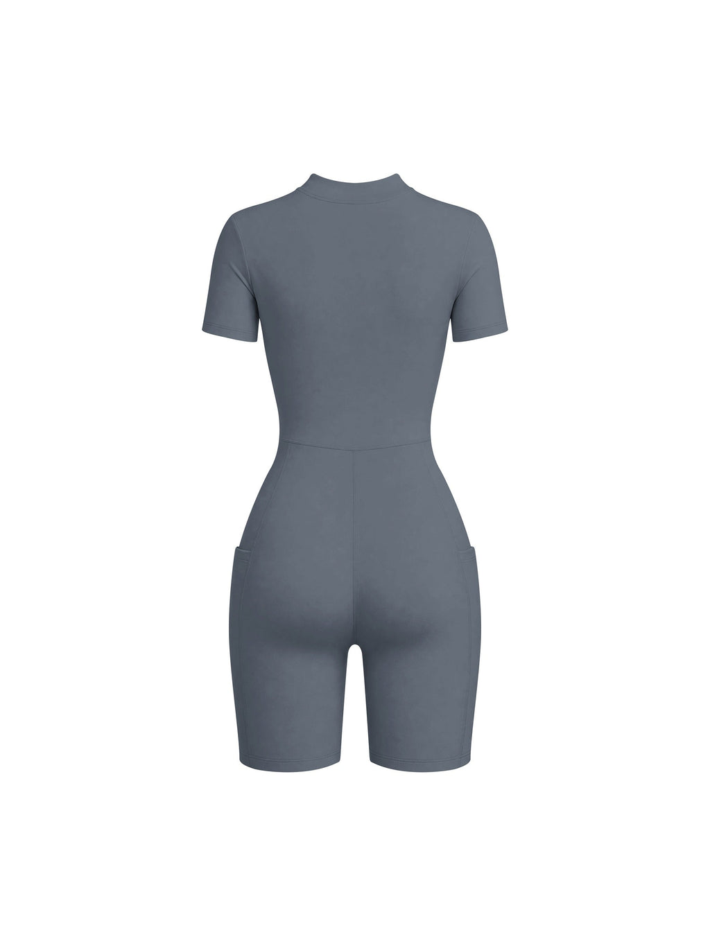 Women's Quarter-Zip Short Sleeve Romper