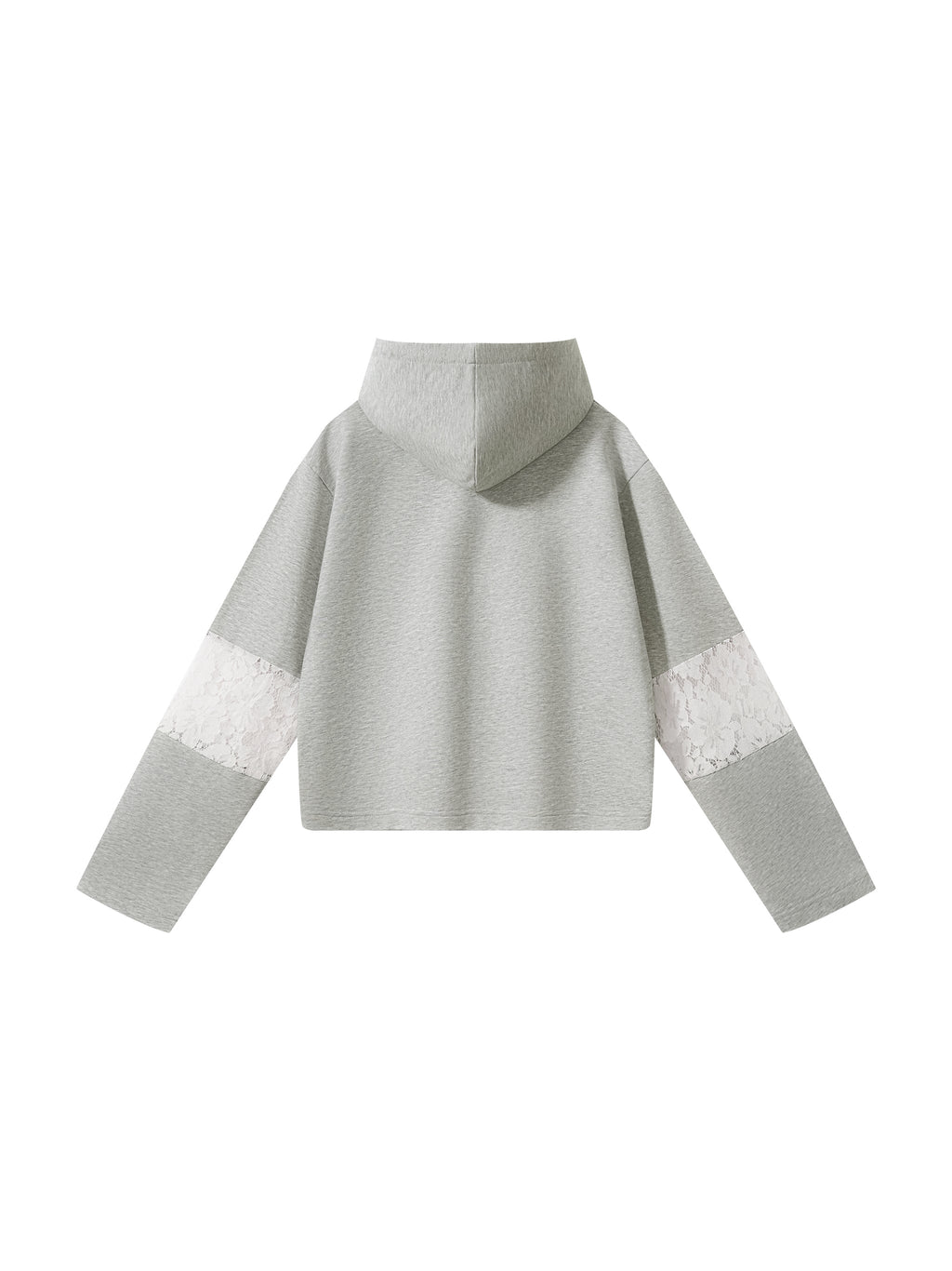 Women’s Cropped Lace-Panel Hoodie