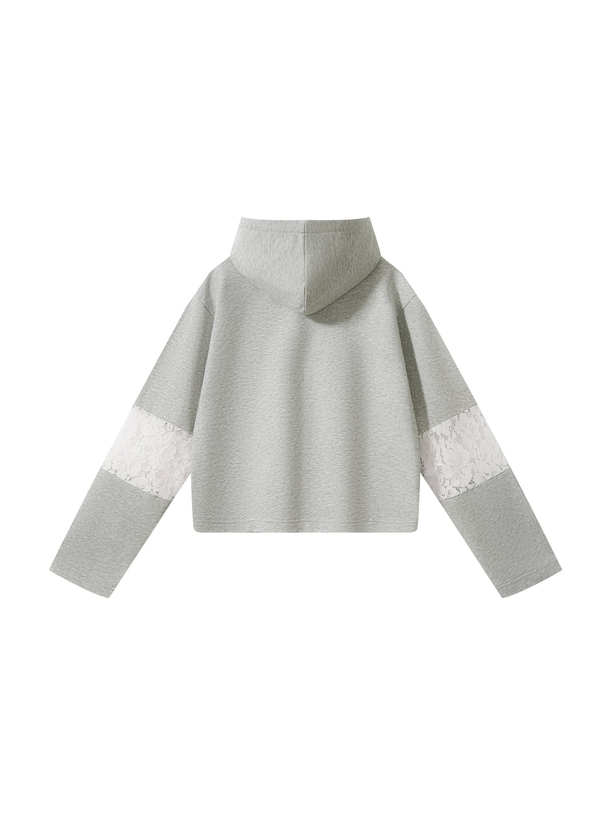 Women’s Cropped Lace-Panel Hoodie