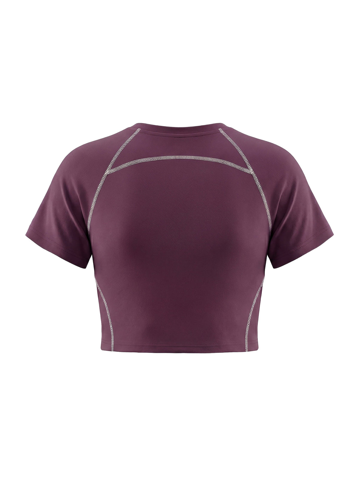 Women's Contrast Stitch Raglan Crop T-Shirt