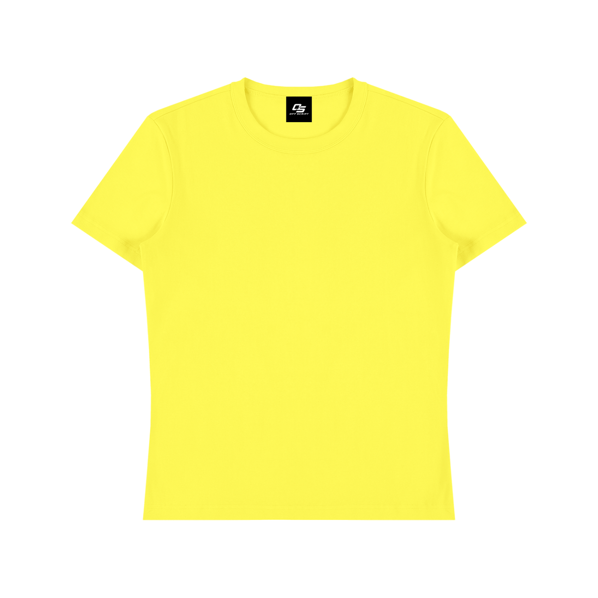 Lemon Yellow Unisex Heavyweight Cotton T-Shirt front product view