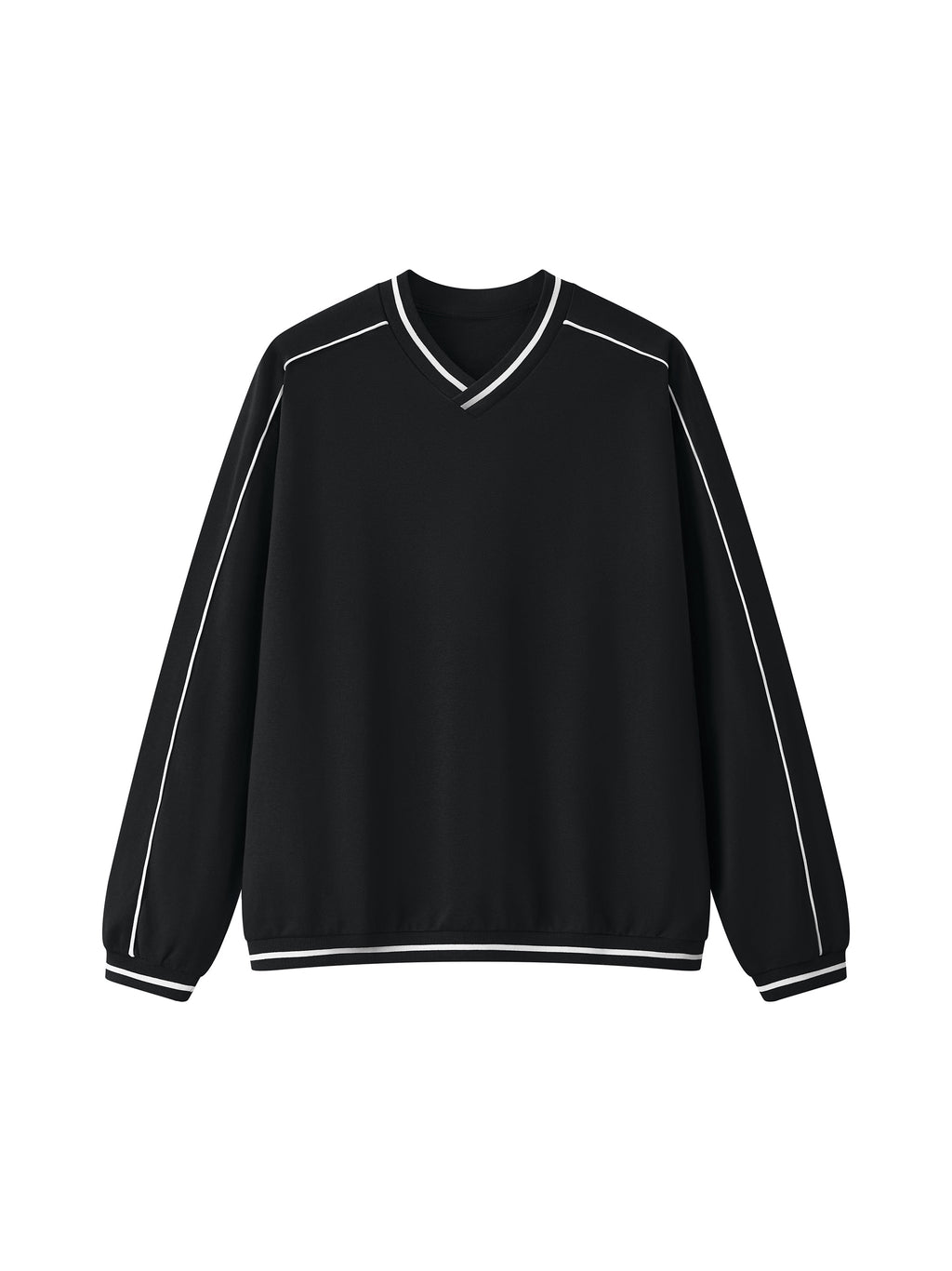Unisex Color Block V-Neck Sweatshirt