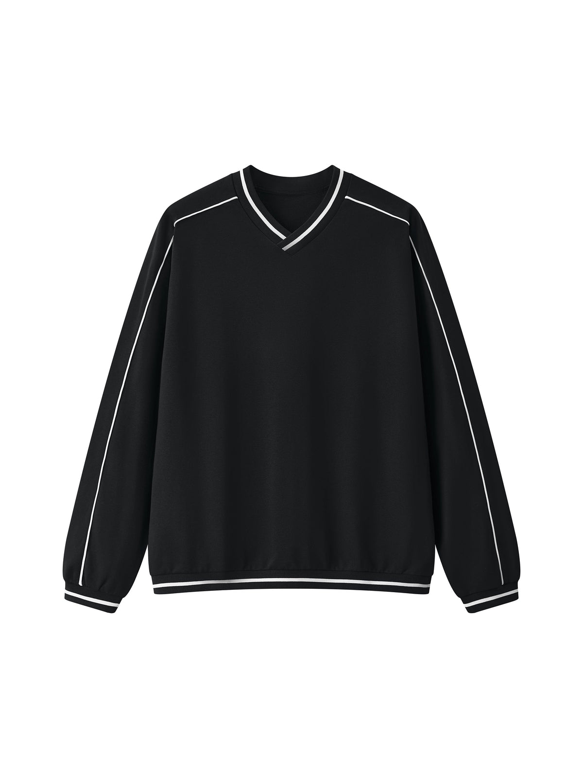 Unisex Color Block V-Neck Sweatshirt