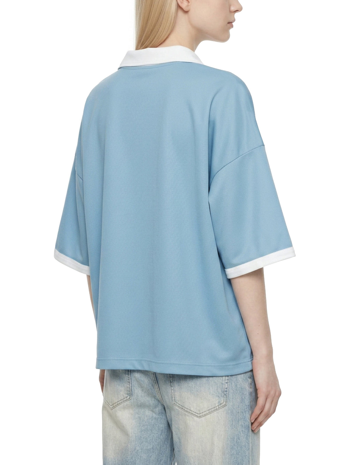 Unisex Collared Piping Boxy Soccer Jersey