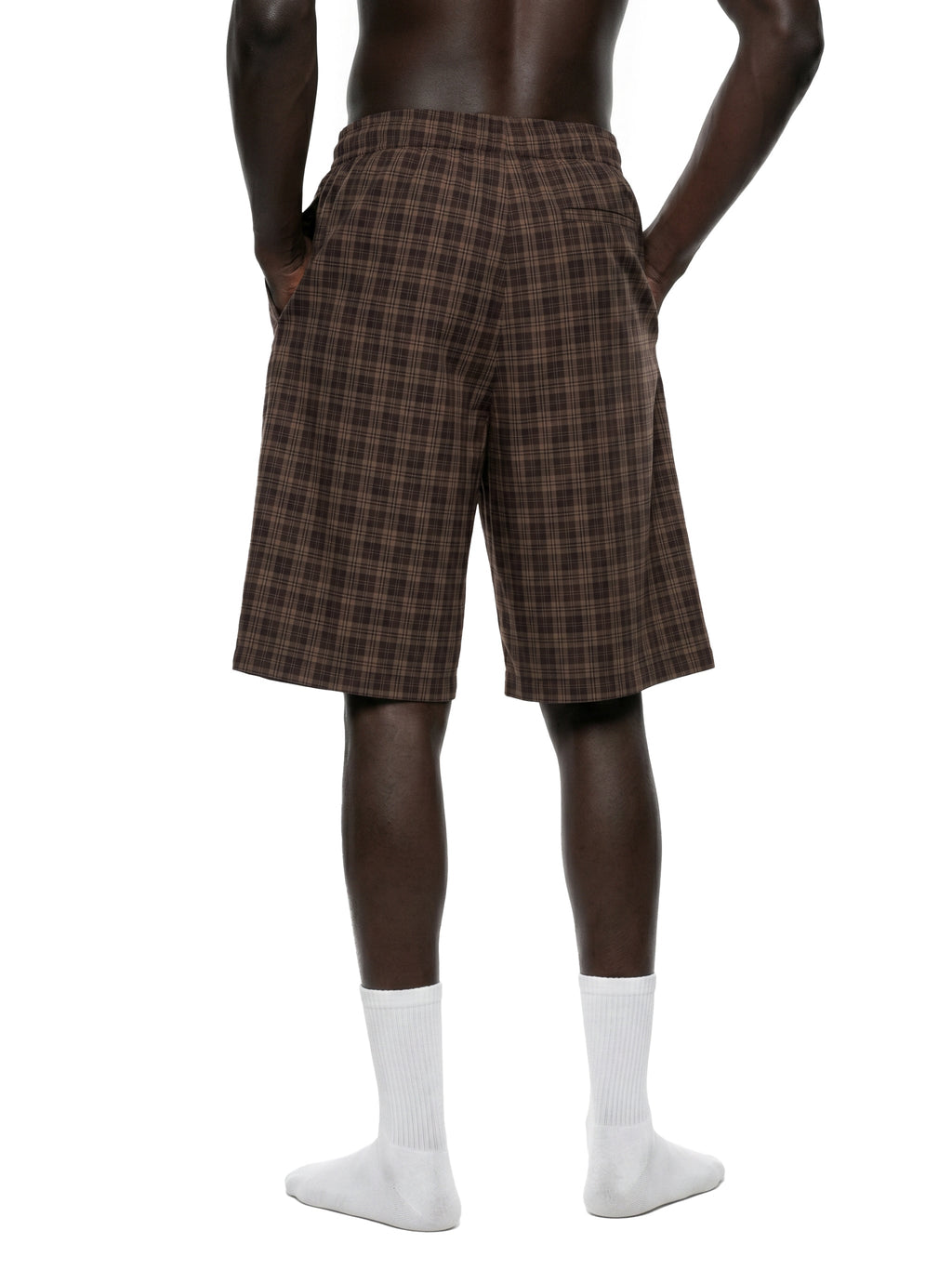 Unisex Plaid Wide-Leg Shorts