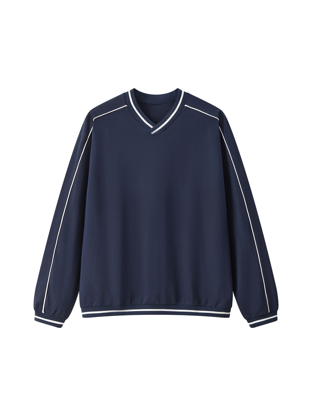 Unisex Color Block V-Neck Sweatshirt
