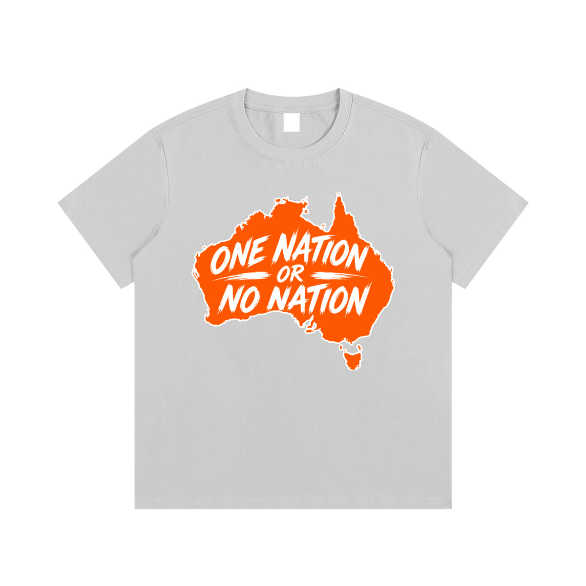One Nation Essential Cotton T-Shirt - Light Gray front product view