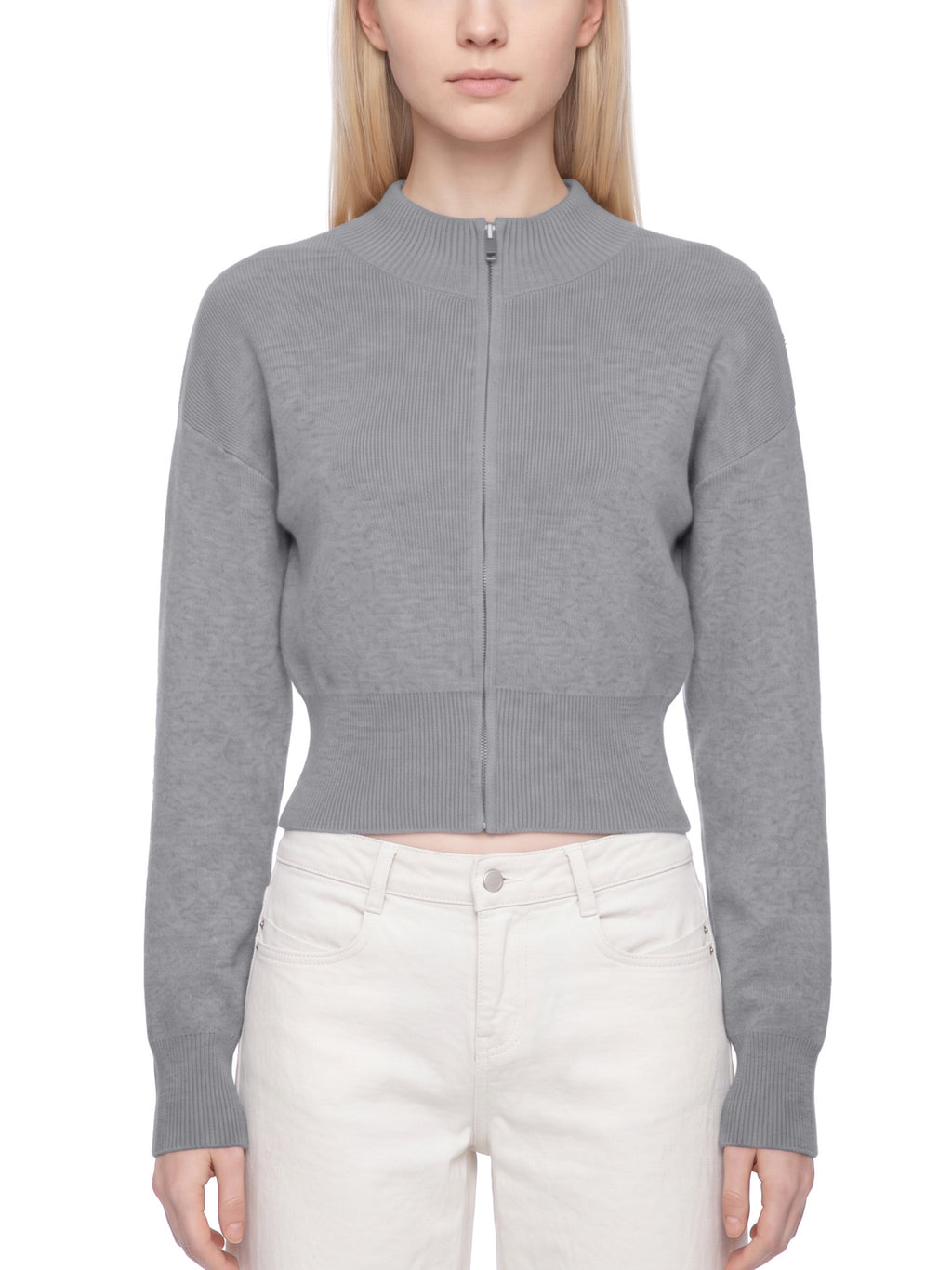 Women’s Mock Neck Zip Up Cardigan