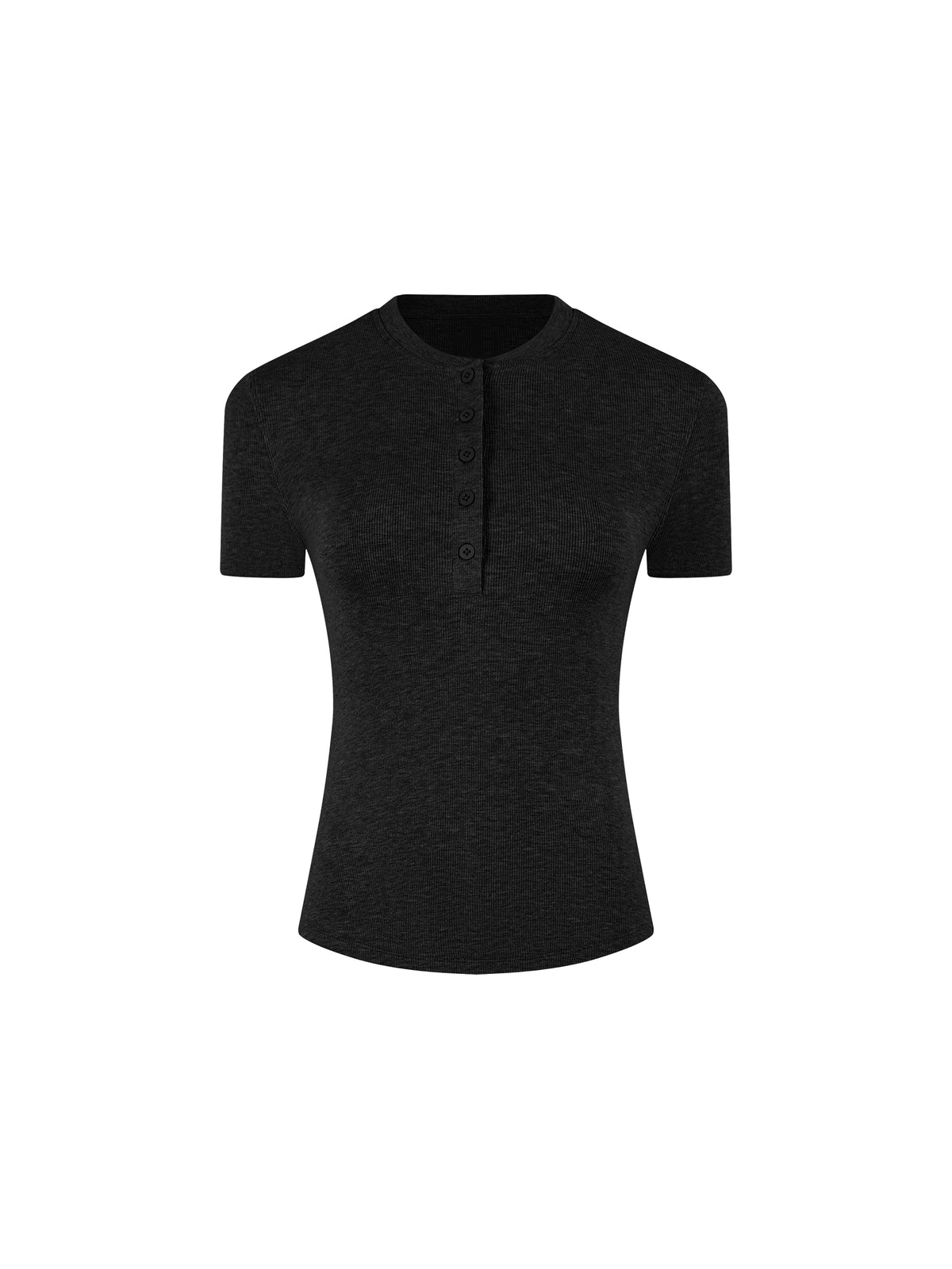 Modal Bodycon Henley Shirt