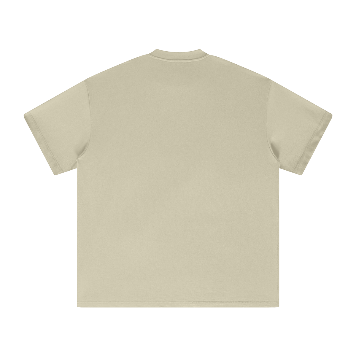 Unisex heavyweight Earth Tone T-shirt in Sand Colour – back product view