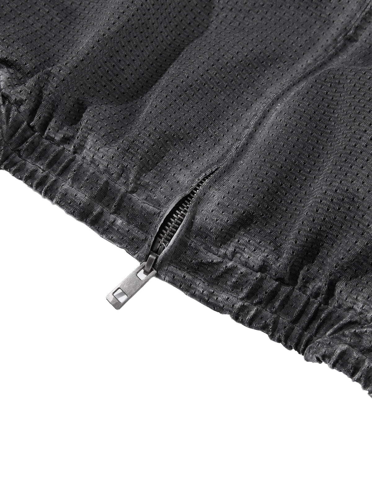 Unisex Vintage Wash Full Zip Mesh Jacket