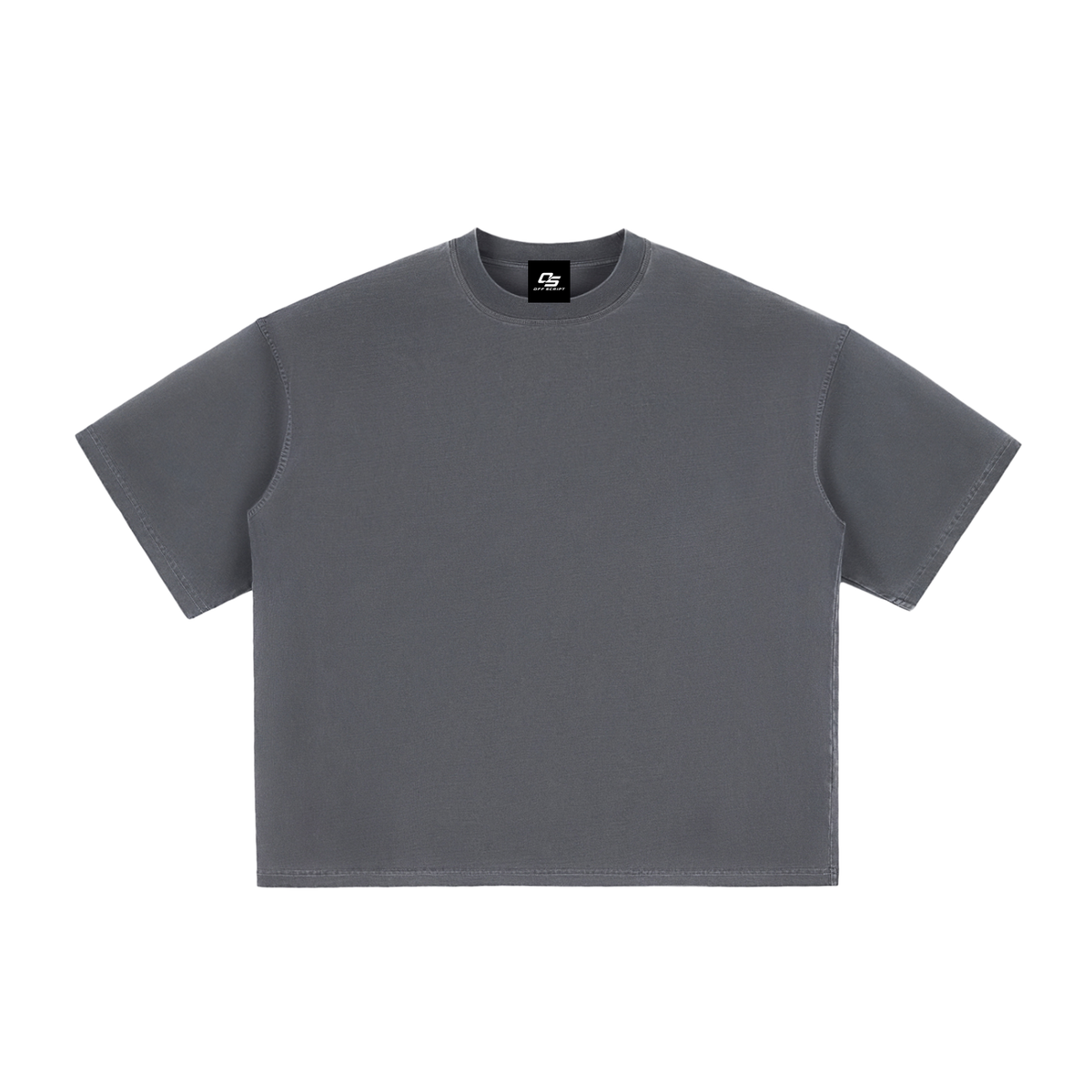 Haze Grey Unisex vintage-washed boxy T-shirt front view