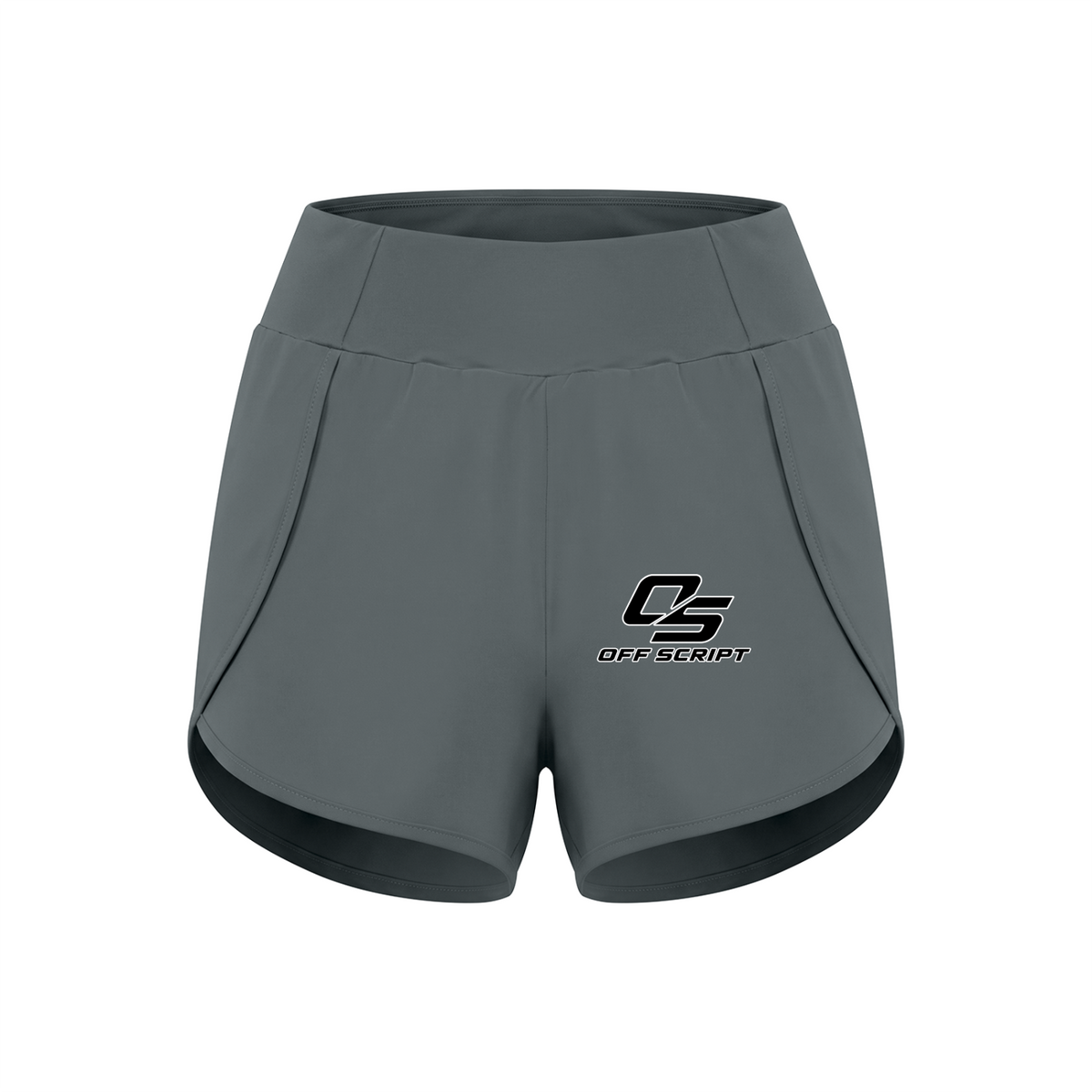 Off Script Women’s High-Rise Curved-Hem Pocket Yoga Shorts