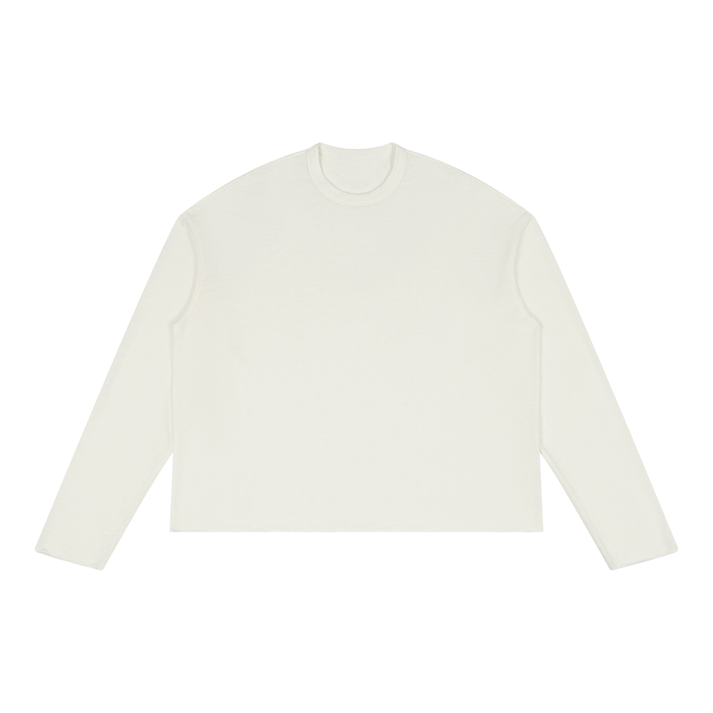 Unisex Raw Edge Long Sleeve T-Shirt