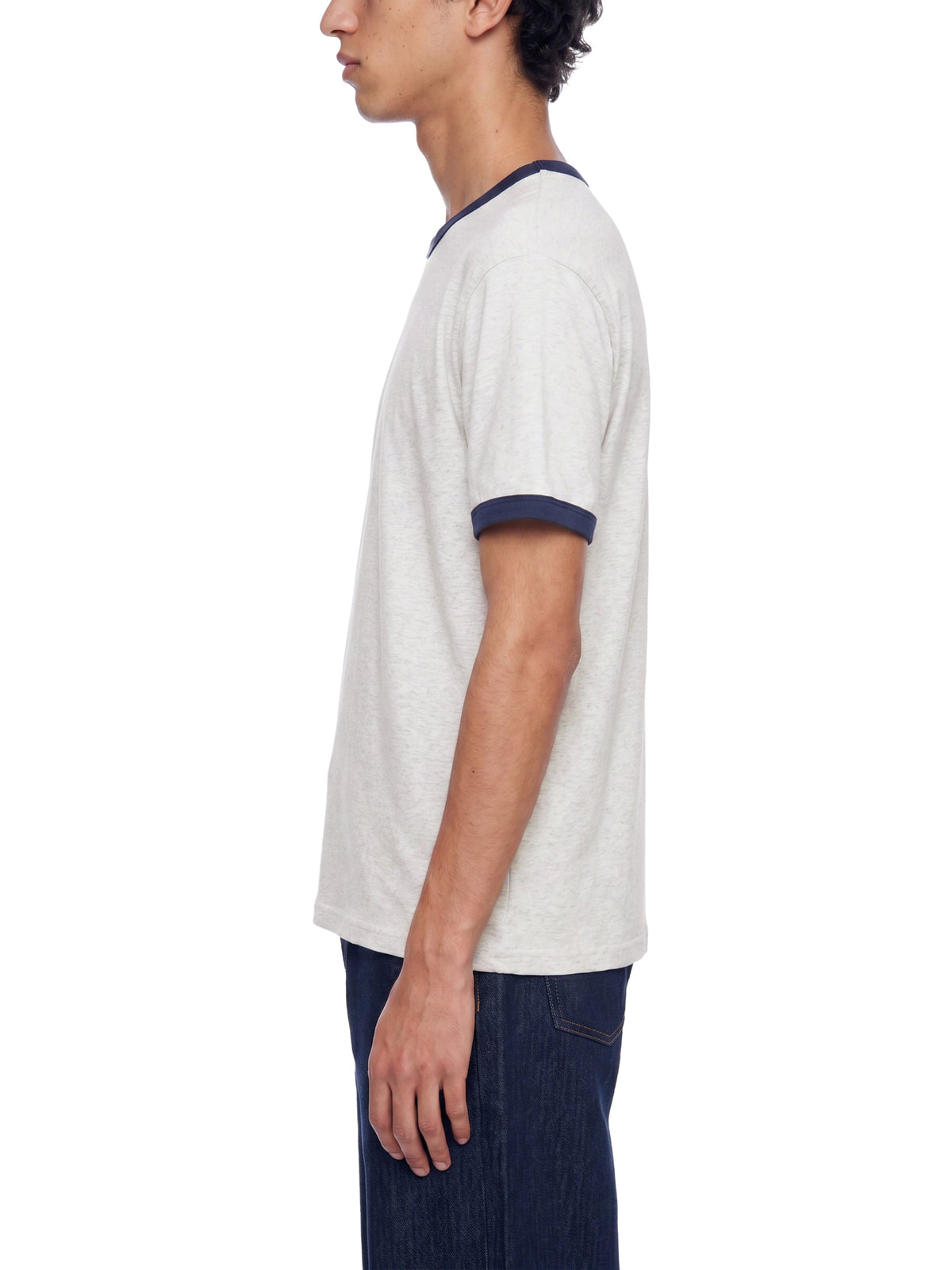Unisex Contrast-Edge Ribbed Crewneck T-Shirt gallery view
