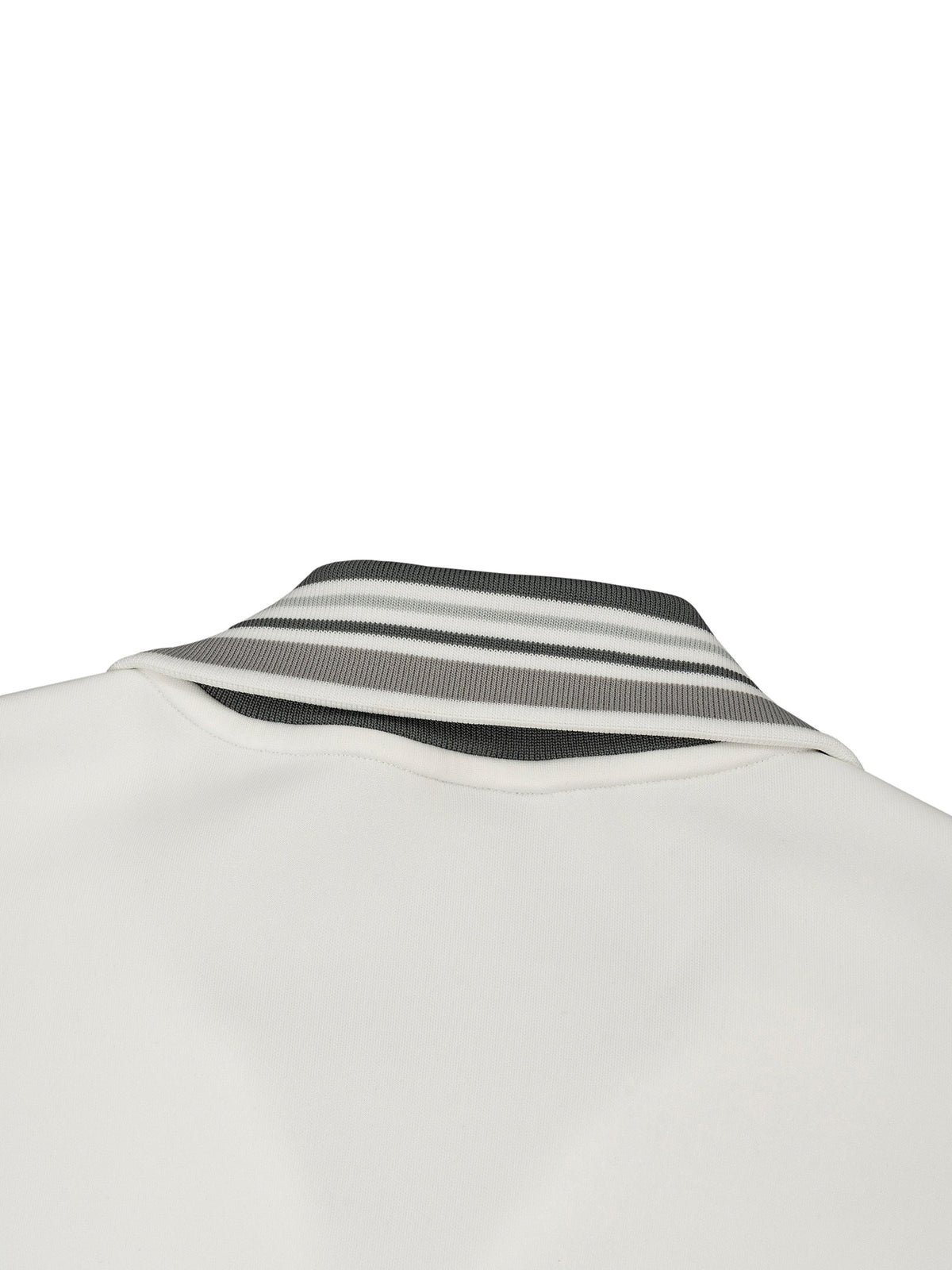 Striped Rib Collar Zip Jacket