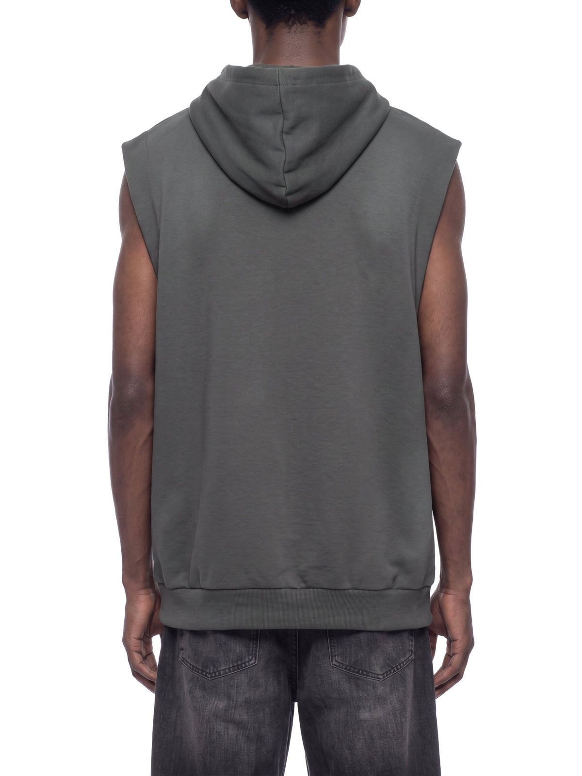 Vintage-Wash Sun-Fade Sleeveless Hoodie