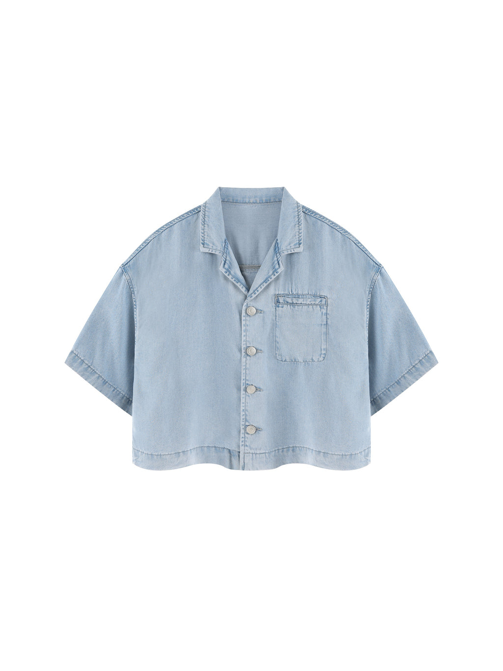 Women's Vintage Wash Boxy Cropped Shirt