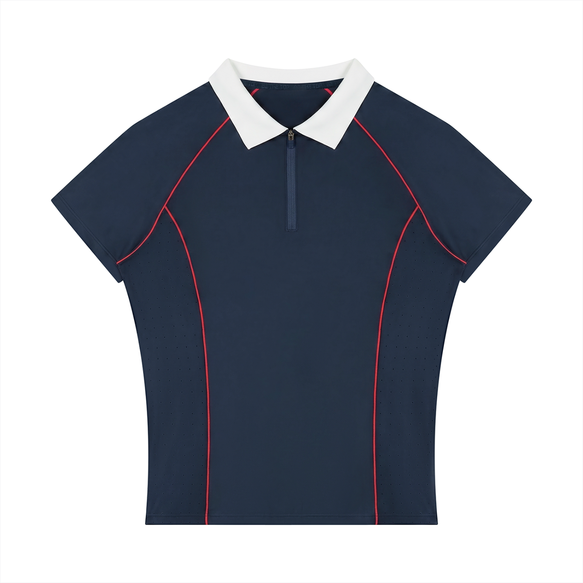 Women’s Slim Fit Quarter-Zip Polo Shirt