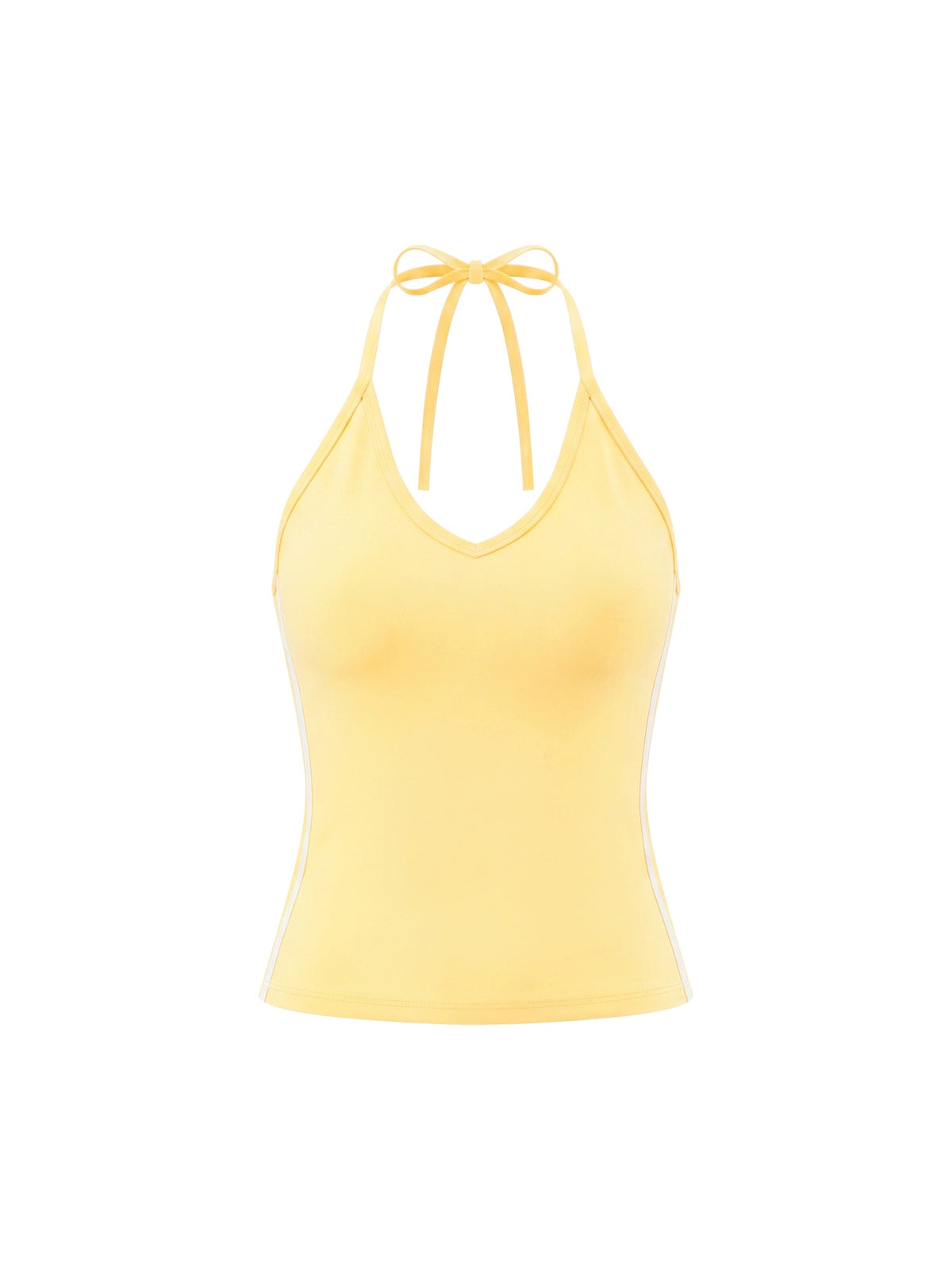 Women's Color Block Halter Crop Tank Top