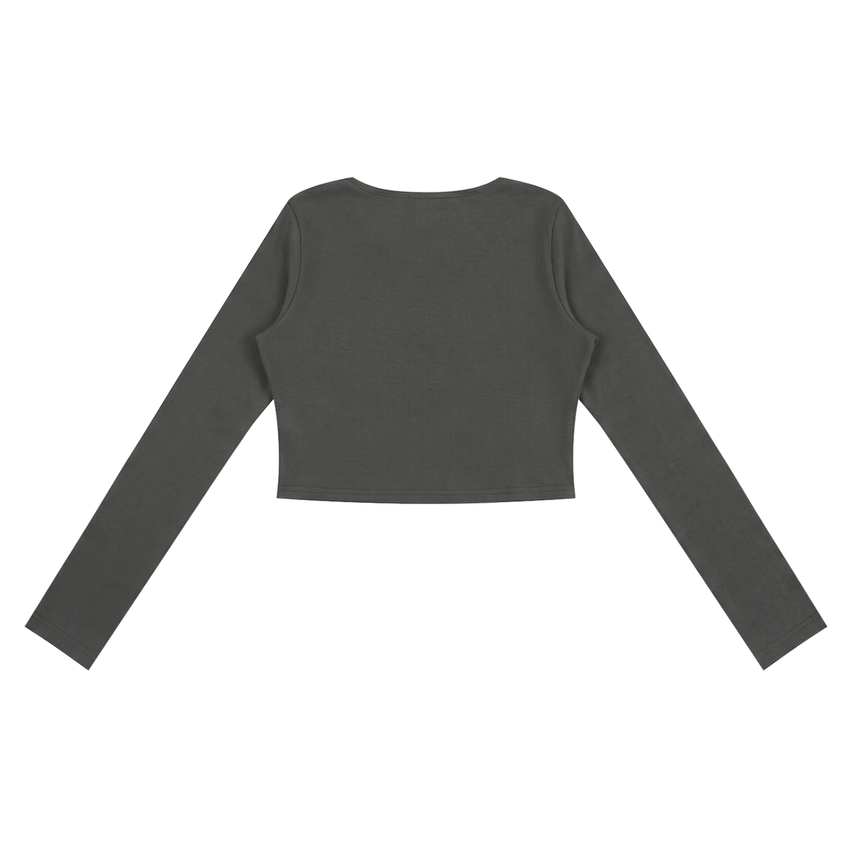 Women's Ruched Long Sleeve Crop T-Shirt