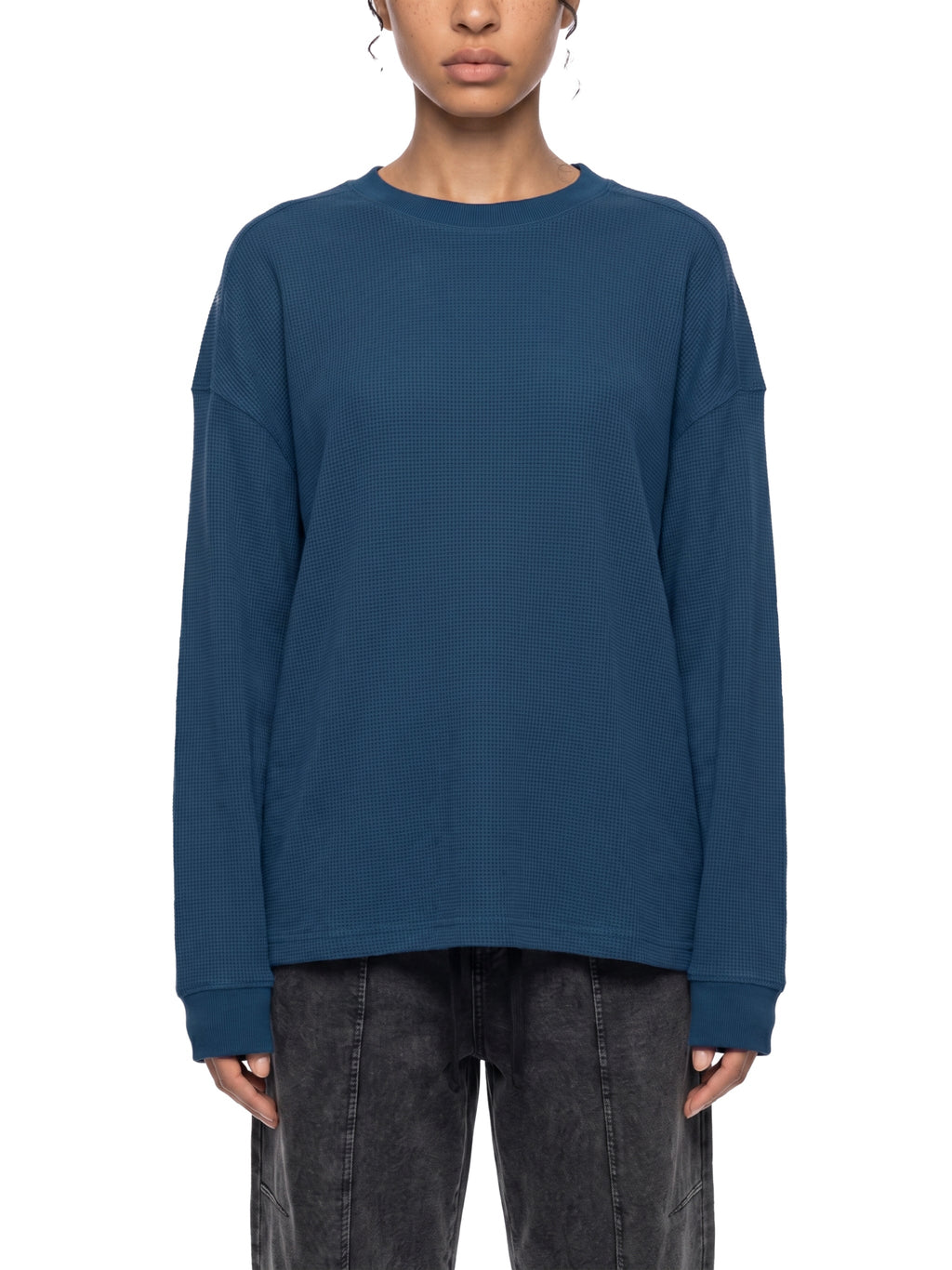 Unisex Waffle Boxy Long Sleeve T-Shirt