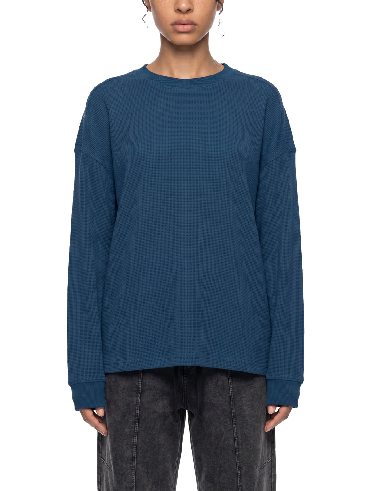 Unisex Waffle Boxy Long Sleeve T-Shirt