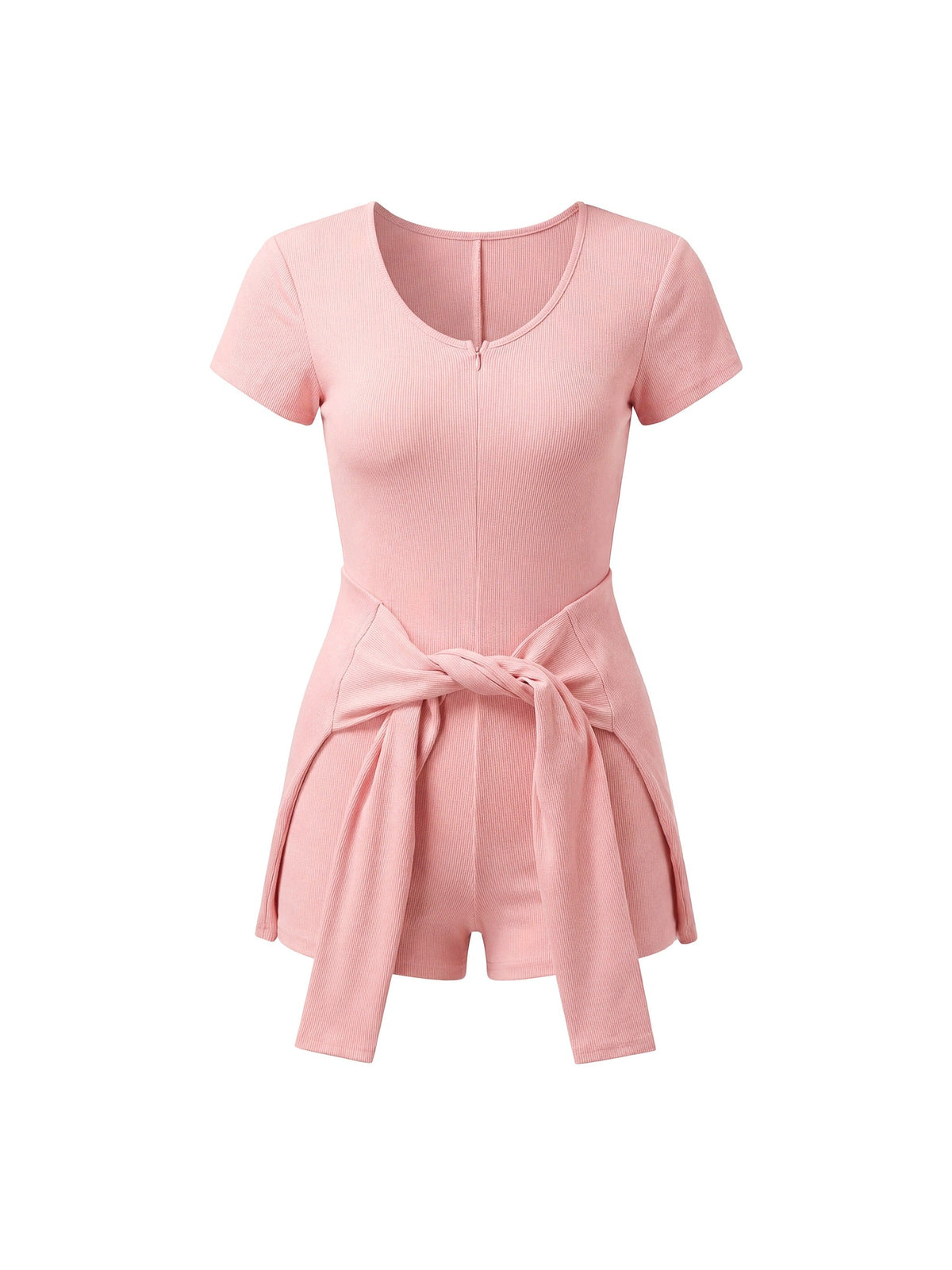 Women's Dual-Function Cape Tie-Waist Romper