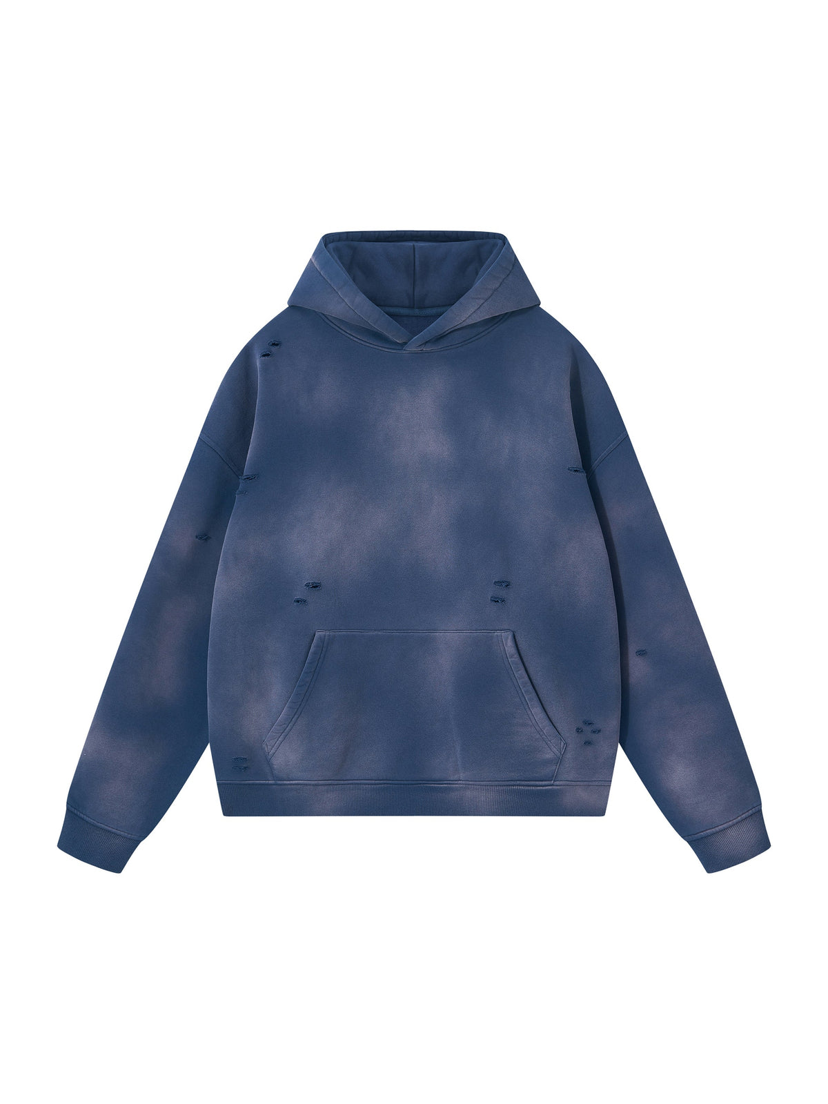 Unisex Sunfade Frayed Fleece Hoodie