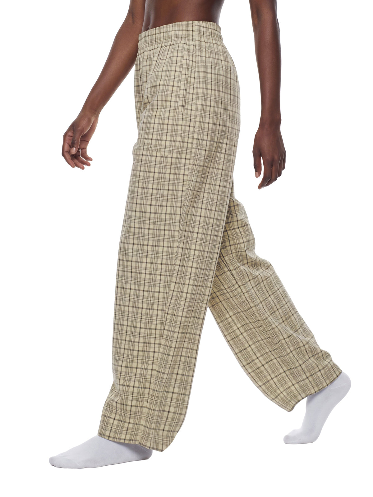 Unisex Plaid Wide-Leg Pants