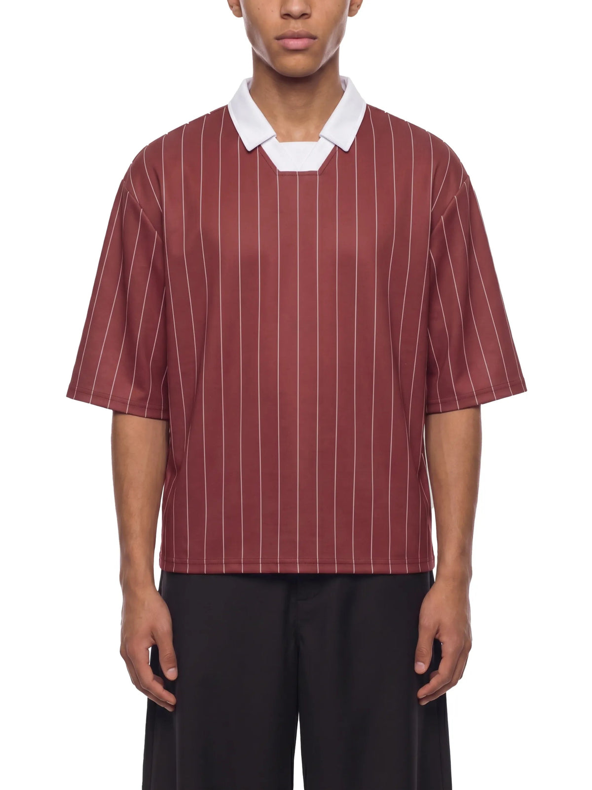 Unisex Pinstripe Collared Soccer Jersey