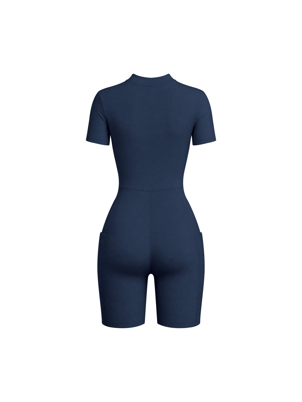 Women's Quarter-Zip Short Sleeve Romper