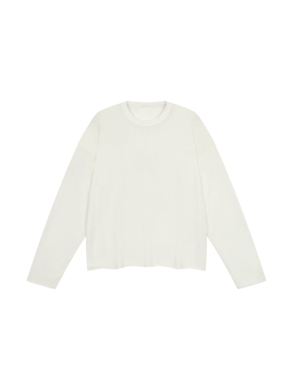 Unisex Raw Edge Long Sleeve T-Shirt