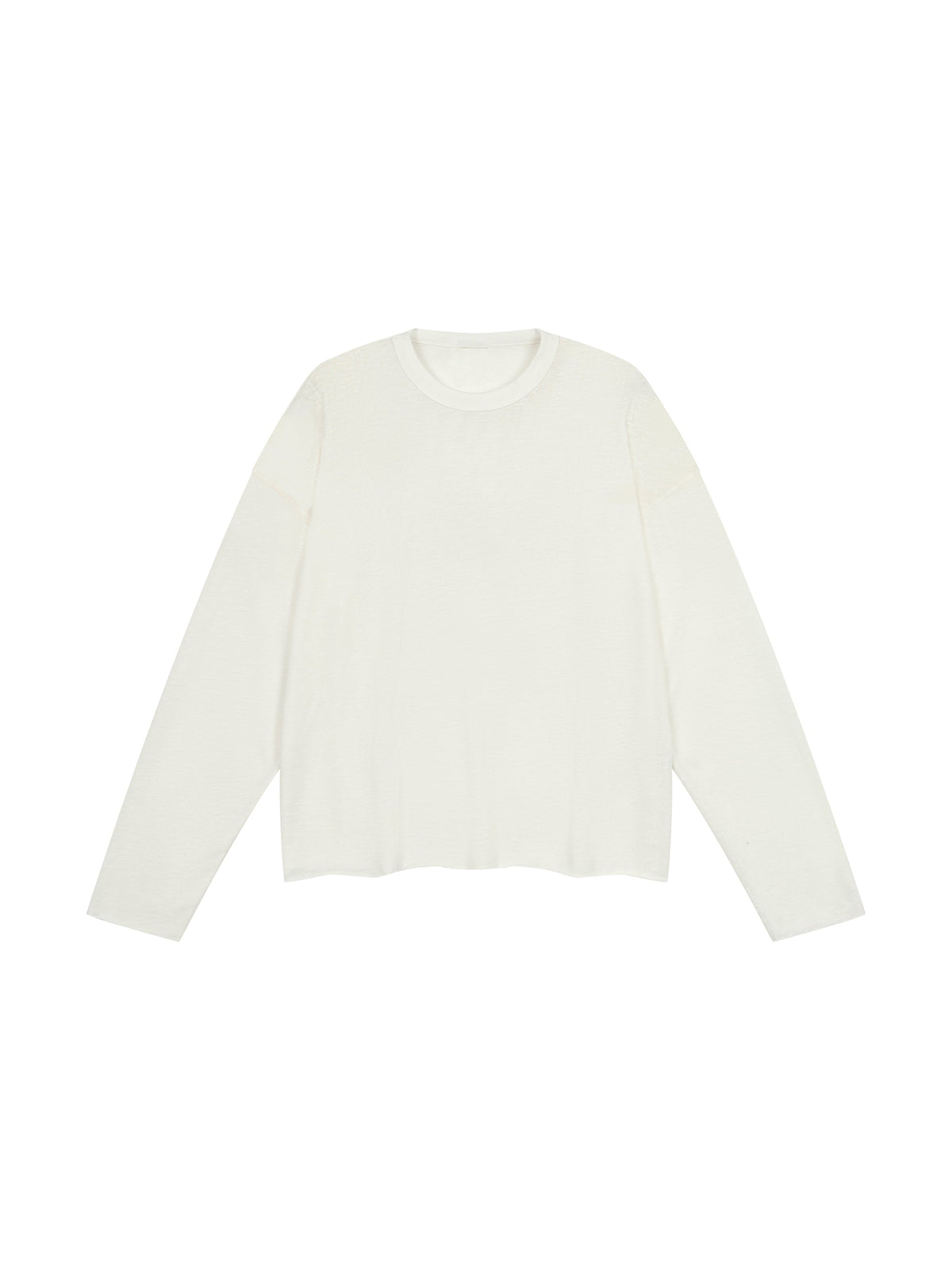 Unisex Raw Edge Long Sleeve T-Shirt