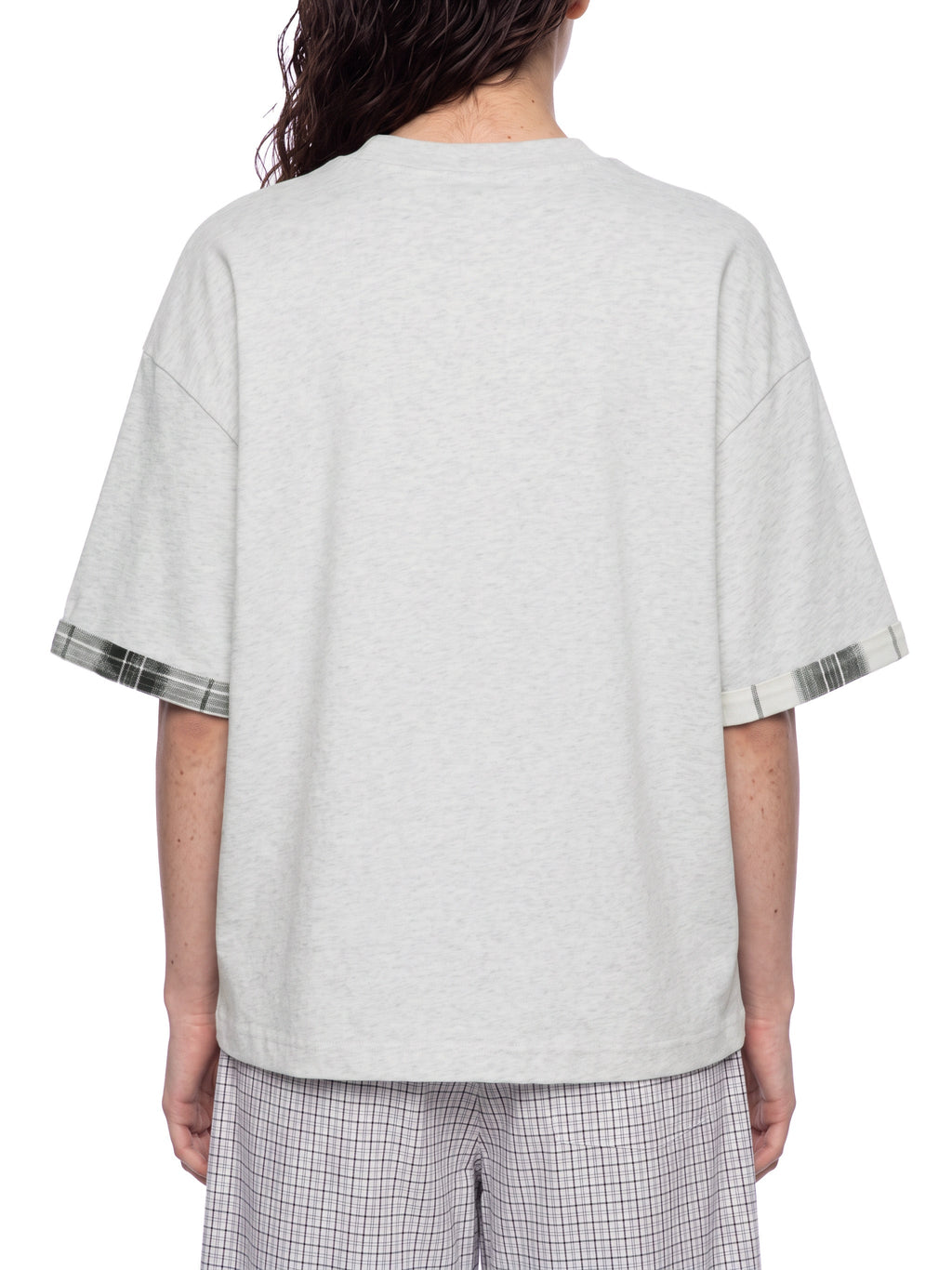 Unisex Plaid Paneled T-Shirt
