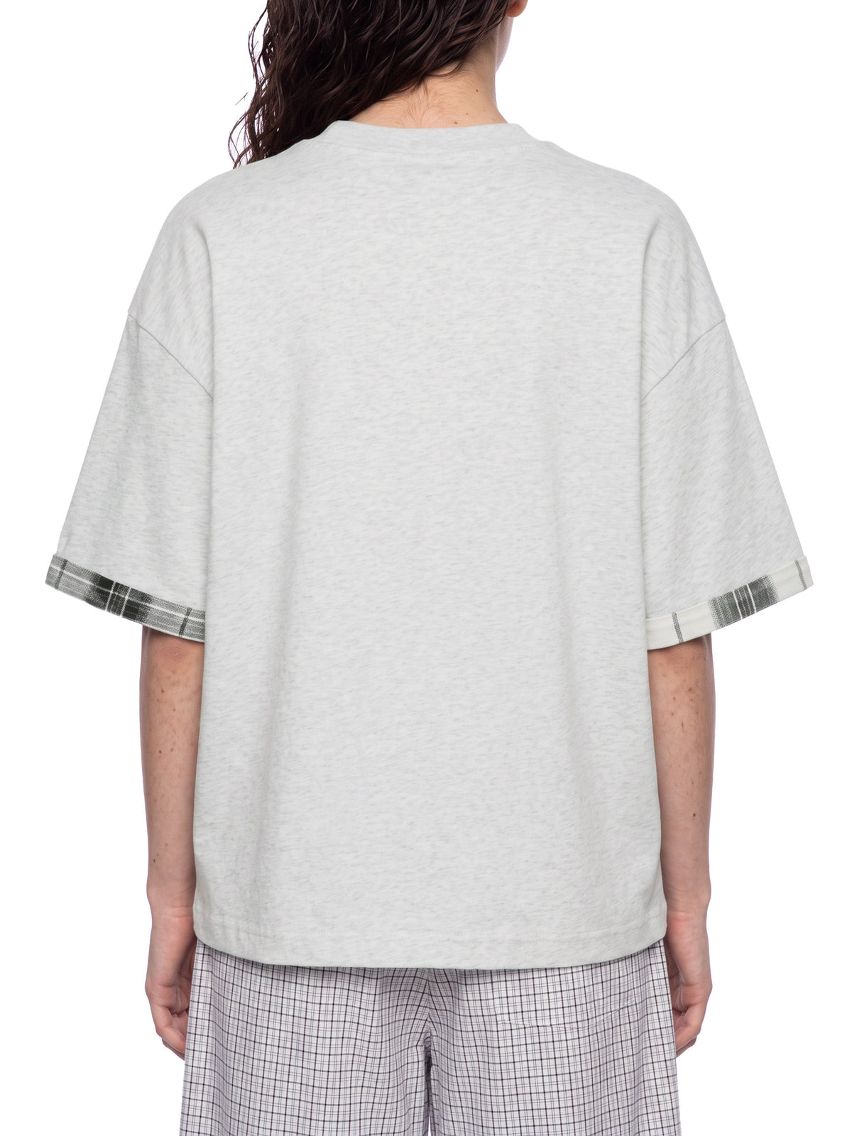 Unisex Plaid Paneled T-Shirt